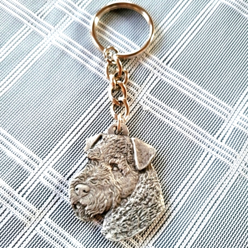Rawcliffe Pewter Airedale Keychain